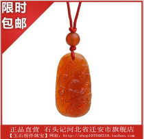 Stone Records Red Agate Carnelian Zodiac Dragon Pendant Pendant Men and Women 307805236 Jewelry