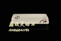 Beauty peat-resistant melamine A5 spray point eggplant Rectangular Dish Sausage Powder tray Rectangular Dish STRIPED SQUARE PAN