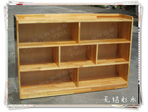 Childrens storage rack lockers fir toy rack finishing cabinet solid wood storage rack kindergarten teaching aids value new products