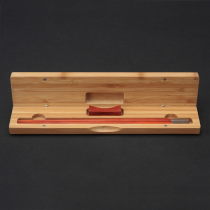 NEWREA New Sharp Leaves Purple Sandalwood Chopsticks Square Head Stainless Steel Portable Cutlery Suit