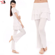 White square dance clothing new culottes spring and summer Latin Dance Pants Women adult dance pants skirt trousers dance