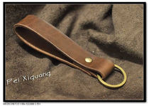 Bull Leather Key Chain Pure Handmade Brief Retro Genuine Leather Key Buckle Harelocomotive Van Der