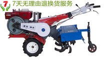 New 8 horsepower micro tiller diesel rotary tiller multi-function arable land machine low fuel consumption four-wheel drive rear rotation