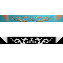 Computer carving figure relief map gray map Ganoderma master chair panel above size 453*54 carved cable