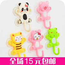 Creative Cartoon Suction Cup Hook Cute Multipurpose Powerful Stick Hook Towel Hook 4 Suction Cup Firmer
