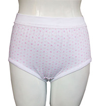 10 Womens AB underwear 0182 cotton white background printed wide waist antibacterial Health Triangle floral pants