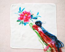 Jiangnan Xiuzhuang handmade diy material package Su embroidery handkerchief diy training non-cross stitch handkerchief wiring
