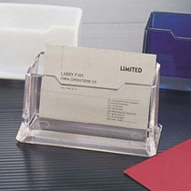 Del 7623 business card box business card holder full transparent plastic storage box