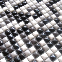 Ceramic mosaic black and white small jade puzzle background wall tile wall stickers pastoral style spot promotion