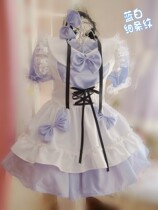 New summer maid outfit Japanese super many bows Cute maid value 6-piece set Princess lolita