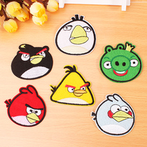 Cartoon Pattern Pants with Angry Birds Baby Bub Stickup Decoration Clothes Breaking Hole Patch Applid Patch Applid