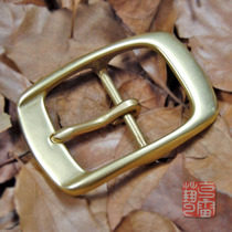 Vegetable Tanned leather belt accessories Pure copper belt buckle Pin buckle Belt head Mens belt head Womens belt buckle