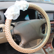 Car steering wheel cover four seasons GM Korean ice wire steering wheel cover cute female car handle car decoration