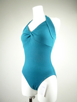 Adult female ballet clothes hanging neck front fold practice uniform dance rich jumpsuit