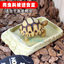 Crawler basin reptiles eating basin Yellow Edge water tray pet dinner plate land turtle box reptile Cave