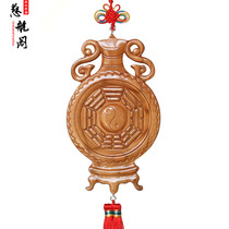 Taishan Cihang Pavilion peach wood peace bottle gossip mirror wood carving gossip bedroom kitchen door to door problem