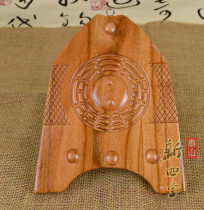 Resolve the natural authentic peach wood gossip mirror rich fish wood carving pendant home accessories