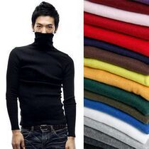Fall Han edition new style of paddy mens pure cotton fatty plus large-sleeve high-collar T-shirt sweater