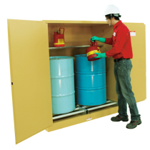 Two-barrel oil drum explosion-proof cabinet double-barrel oil drum yellow safety cabinet chemical storage cabinet