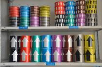 Flow arrow pipe marking tape reflective film Color Ring water pipe guide indication warning label sticker waterproof