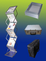Special sale aluminum alloy folding information rack-catalog-magazine rack-single-page display rack-portable exhibition publicity rack