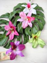 Hawaiian Style Head Flower Grass Skirt Dance Props Head Accessories Beach Seaside Hair Accessories Ultra-Emulation Orchid Hair Accessories