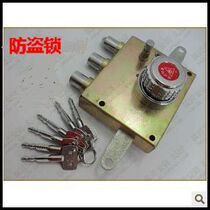 Hardware lock automatic lock collision lock anti-theft door lock stone cow automatic lock body cross-shaped key lock self-bumper lock