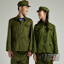 Photography Old Red Army Red Guard Army costume revolution performed adult private dance 65-style stage Military uniform liberation