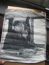 Red Collection Cultural Revolution Mao Presidents portrait Chairman Mao President on the train silk weaving Hangzhou silk weaving factory decoration painting