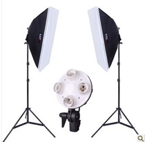 Photographic equipment clothing photo softbox photography lamp quadruple lamp studio set to send 8 bulbs