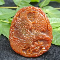 Yunnan Huanglong jade pendant Huanglong jade pendant Eagle big exhibition Hongtu jade brand men and women jade pendant necklace pendant