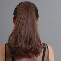  Natural roll grab clip type micro roll pear flower ponytail wig Braids female thick medium and long curly hair fluffy clip fake ponytail