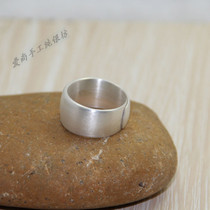 Plain handmade custom silver ring s99 sterling silver ring wide silver ring adjustment mouth free lettering