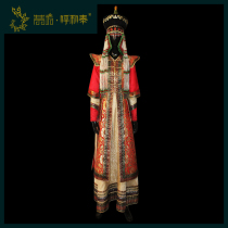 (Qingqing Fang Hu Hetai) Customized Mongolian fashion dress red Mongolian robe two-piece original design