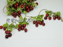 Simulation fruit children early education studio props photography props home decoration simulation cherries string