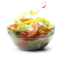 Creative home tempered glass home microwave transparent glass bowl large salad bowl soup bowl dessert bowl