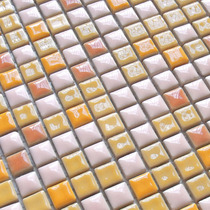 Ceramic mosaic yellow small jade puzzle background wall tile wall stickers pastoral style