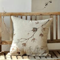 Original hand-painted rattan linen pillow cushion cover sofa pillow office pillow bedside pillow pastoral