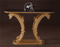 Spot European-style solid wood porch side table classical dressing table vanity mirror living room cabinet neoclassical porch table