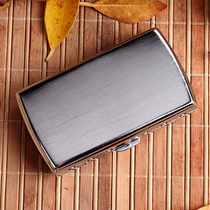  Personalized cigarette case Metal brushed pure copper cigarette case 12 packs ultra-thin creative tap automatic cigarette case