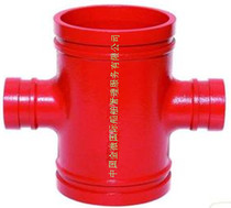 The groove diameter four grooved piping water four-way DN100 * 65*65 reducing four-way pipe trench