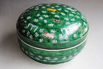 Qing Kangxi Sucai Sea Monster Box