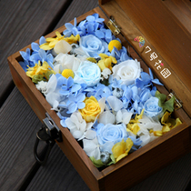 No 7 Garden Immortalized flower wooden box Preserved flower Immortalized flower box