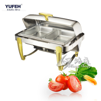 Brand YUFEH buffet food stove luxury square stainless steel gilded buffet stove Buffy stove can be charged