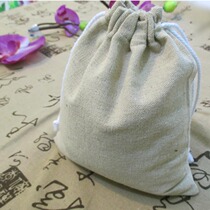 Pure Color Natural Hemp Cotton Numb Buddha Pearl Bag Jewelry Bag Tea Collection Bag Manufacturer Direct big number retro bag