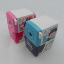 Deli 0610 Cartoon cover pencil sharpener (do not pick color random hair)