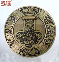 Yuanru bronze sculpture Chinese imitation Ming and Qing Dynasty camphor wood box buckle pure copper buckle YRD019 18CM
