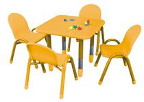 Simple modern free adjustment height lifting childrens learning table kindergarten desk color fire board 4 tables