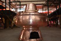 (Laojun Shanye) Pure handmade copper hot pot charcoal Naxi copper hot pot thickened with copper plate