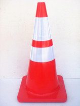 2570cm PE road cone rubber square cone Road roadblock road cone plastic cone tube